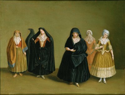 Dame dei Cavalieri di Malta con la loro domestica da Antoine de Favray